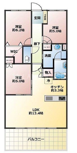 3LDK apartment in Takasaki, Gunma - Photo 1