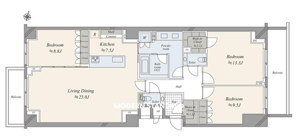 3LDK apartment in Shibuya Ward, Tokyo - Photo 1