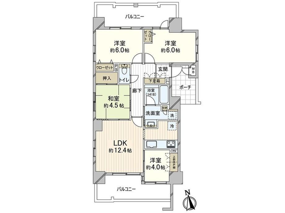 4LDK apartment in Hyogo Ward, Kobe, Hyogo - Photo 1