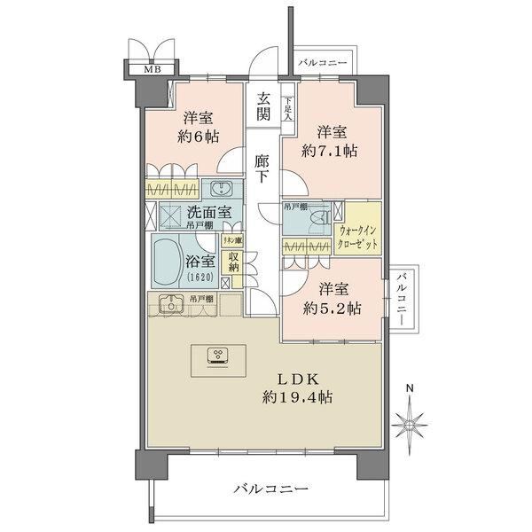 3LDK apartment in Chikusa Ward, Nagoya, Aichi - Photo 1
