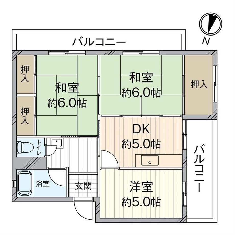3DK apartment in Yahatanishi Ward, Kitakyushu, Fukuoka - Photo 1