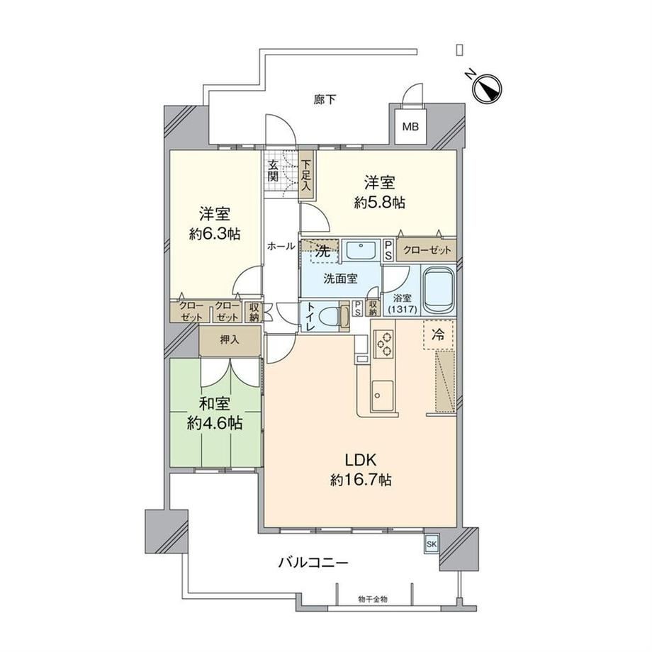 3LDK apartment in Yahatanishi Ward, Kitakyushu, Fukuoka - Photo 1