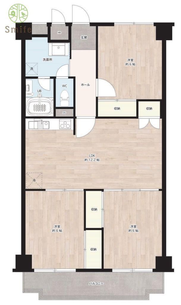 3LDK apartment in Shimizu Ward, Shizuoka - Photo 1