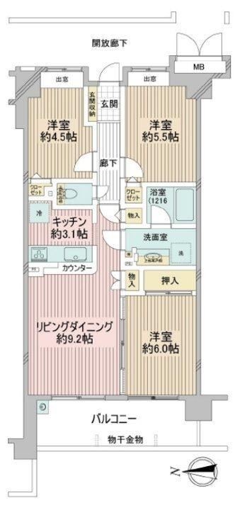 3LDK apartment in Matsudo, Chiba - Photo 1