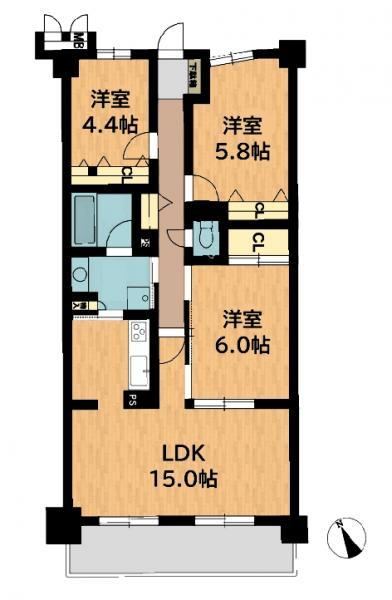 3LDK apartment in Tempaku Ward, Nagoya, Aichi - Photo 1