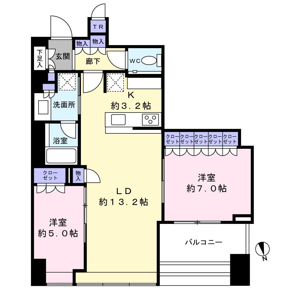2LDK apartment in Minato Ward, Tokyo - Photo 1