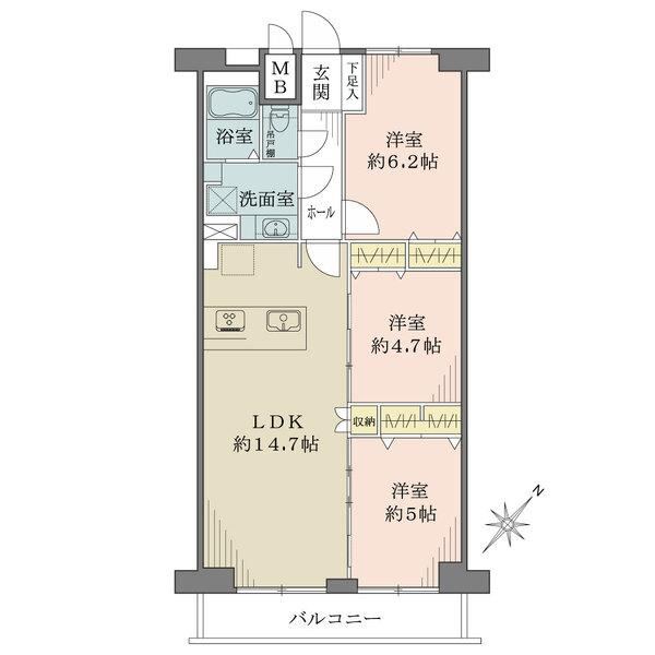 3LDK apartment in Mihama Ward, Chiba - Photo 1