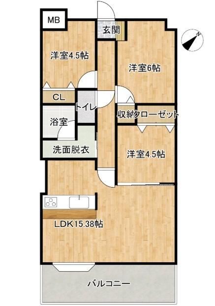 3LDK apartment in Saeki Ward, Hiroshima - Photo 1