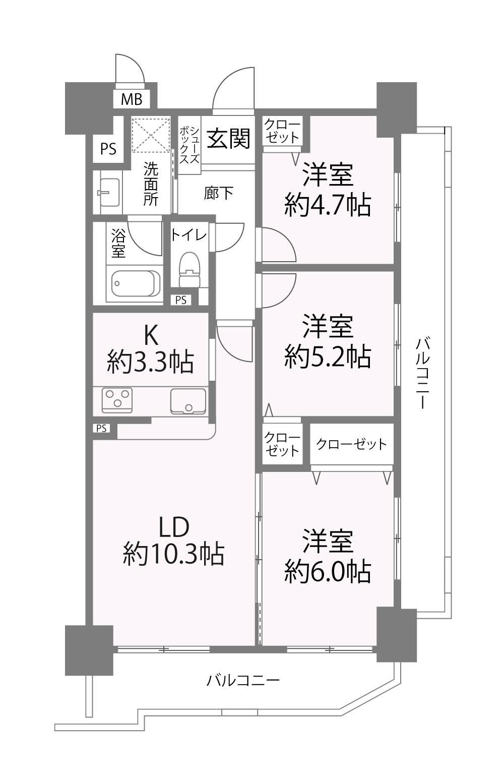 3LDK apartment in Nishi Ward, Osaka - Photo 1