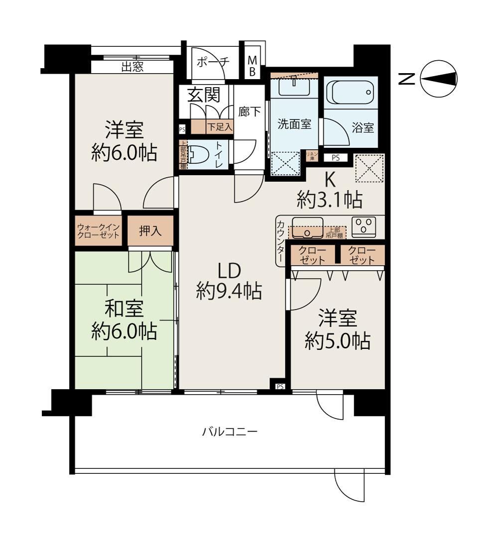 3LDK apartment in Abiko, Chiba - Photo 1