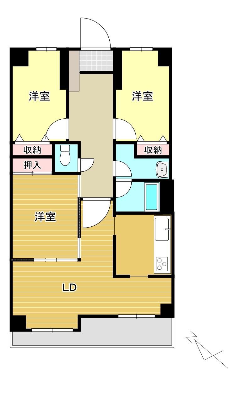 3LDK apartment in Fukaya, Saitama - Photo 1