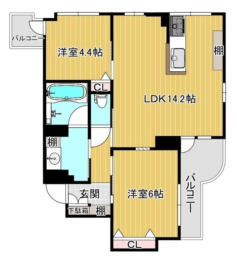 2LDK apartment in Higashinada Ward, Kobe, Hyogo - Photo 1