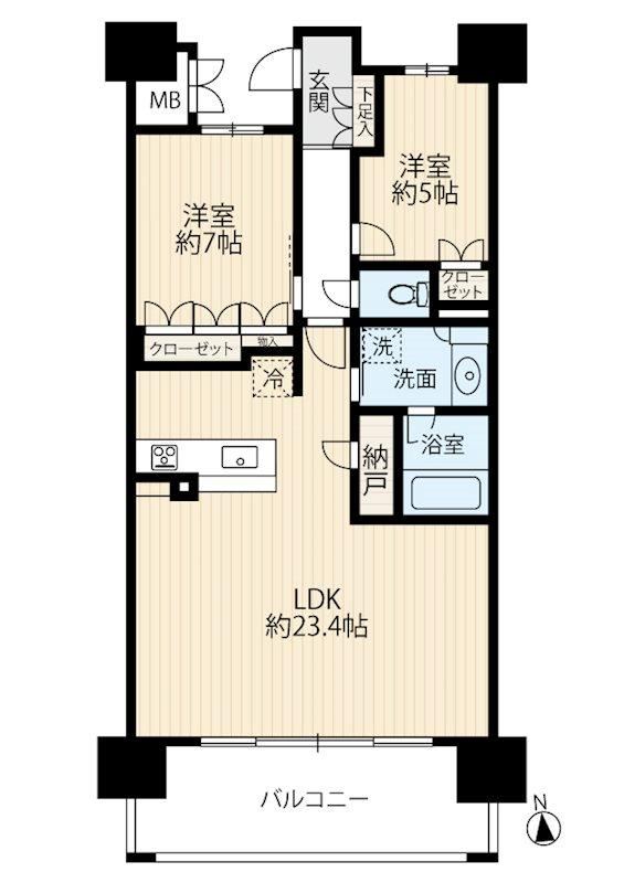 2LDK+S apartment in Toyota, Aichi - Photo 1