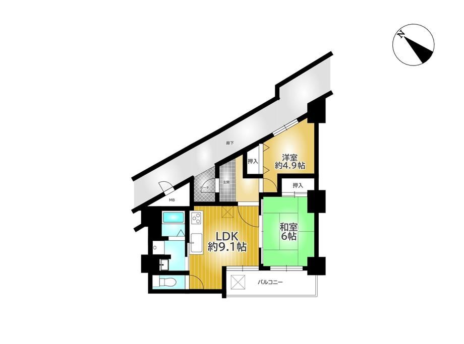 2LDK apartment in Yamatotakada, Nara - Photo 1
