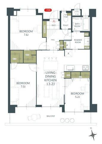 3LDK apartment in Naha, Okinawa - Photo 1