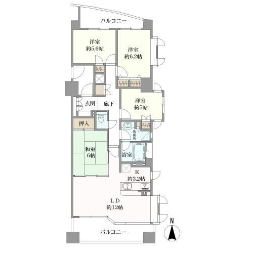 4LDK apartment in Kasugai, Aichi - Photo 1