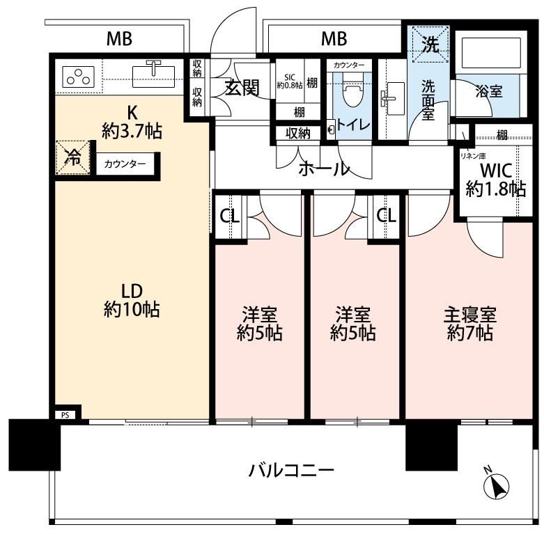 3LDK apartment in Koto Ward, Tokyo - Photo 1