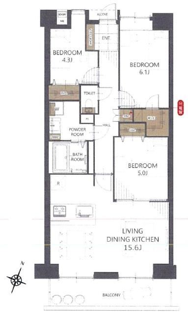 3LDK apartment in Nagaizumi, Sunto District, Shizuoka - Photo 1