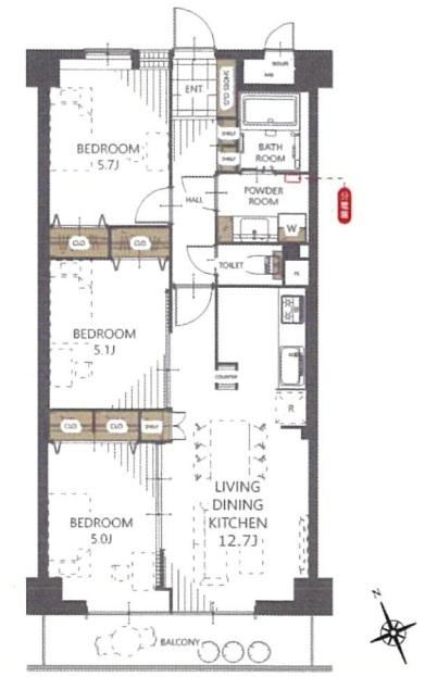 3LDK apartment in Numazu, Shizuoka - Photo 1