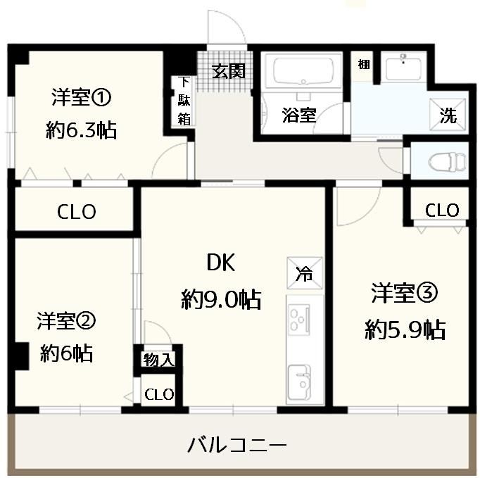3DK apartment in Ota Ward, Tokyo - Photo 1