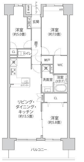 3LDK apartment in Tsuzuki Ward, Yokohama, Kanagawa - Photo 1