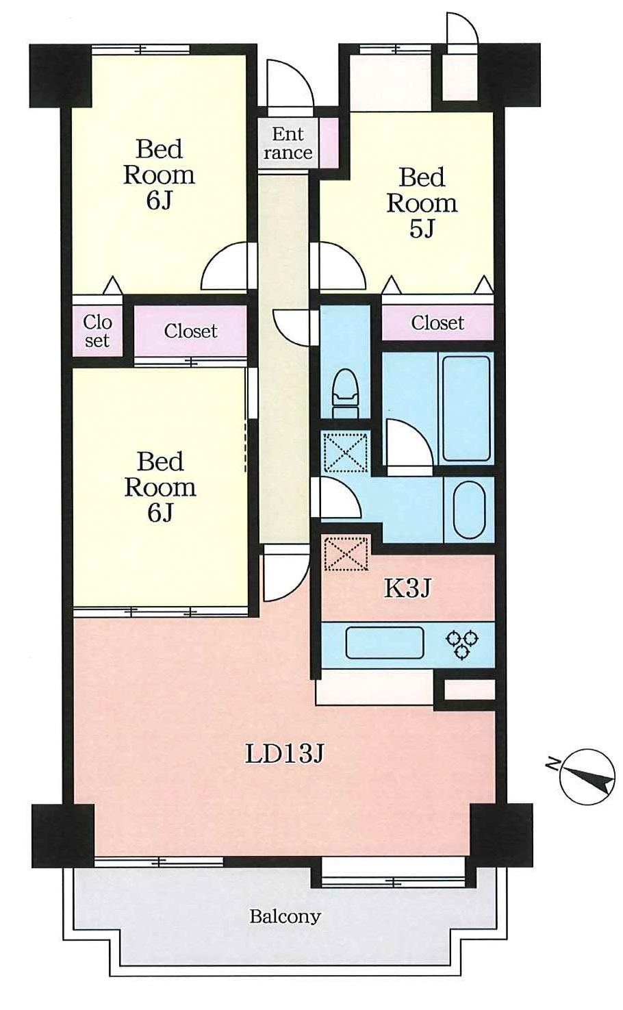 3LDK apartment in Chigasaki, Kanagawa - Photo 1
