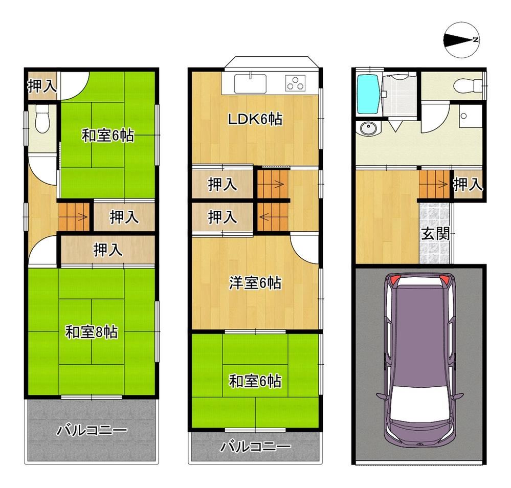 4DK house in Ino Ward, Osaka - Photo 1