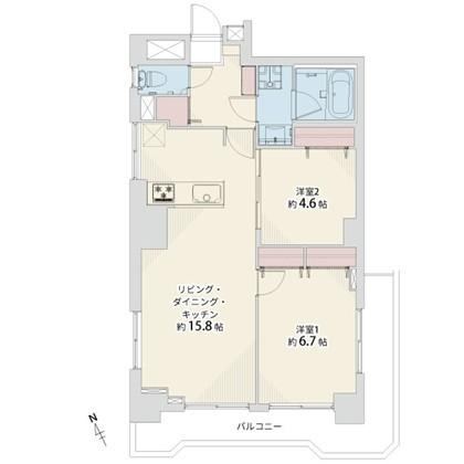 2LDK apartment in Shinagawa Ward, Tokyo - Photo 1
