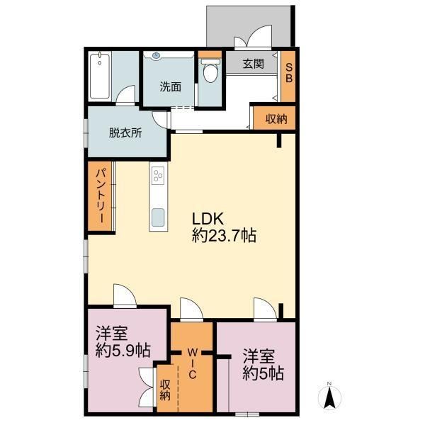 2LDK house in Chikushino, Fukuoka - Photo 1