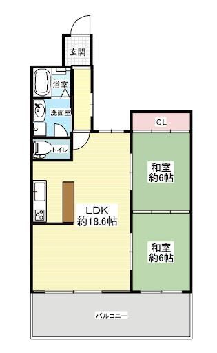 2LDK apartment in Hirano Ward, Osaka - Photo 1