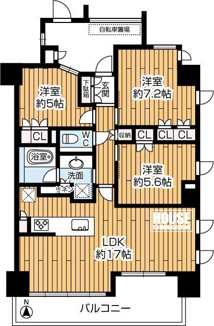 3LDK apartment in Tennoji Ward, Osaka - Photo 1