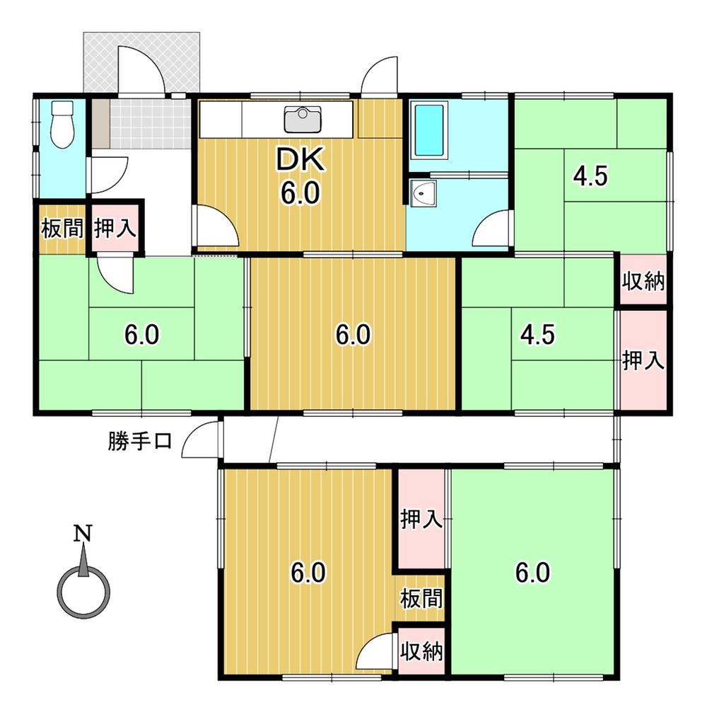 6DK house in Naka Ward, Okayama - Photo 1