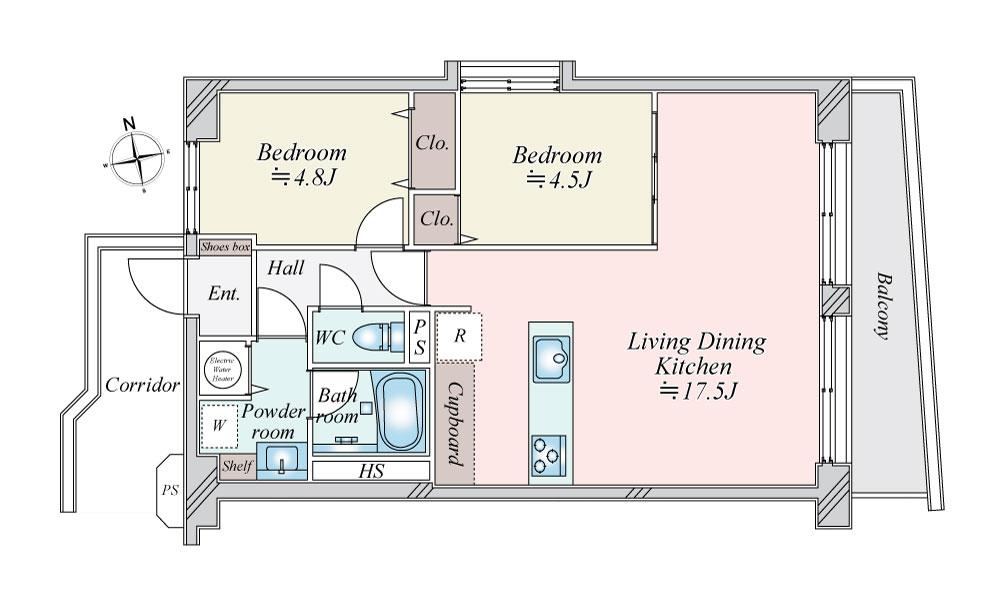 2LDK apartment in Ota Ward, Tokyo - Photo 1