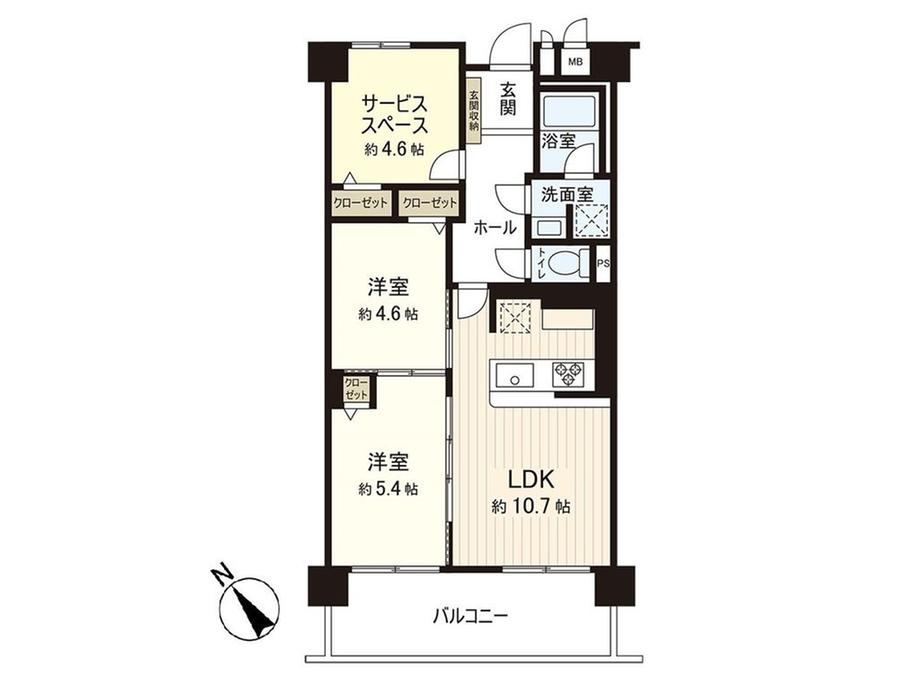 2LDK+S apartment in Miyakojima Ward, Osaka - Photo 1