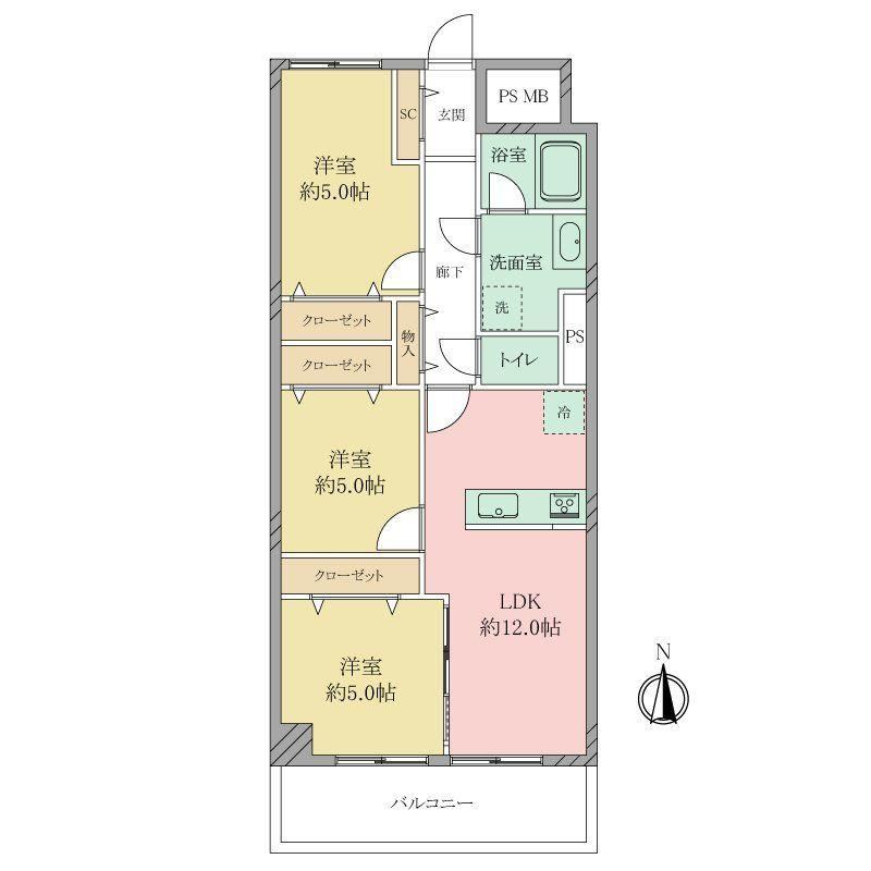 3LDK apartment in Nishi Ward, Osaka - Photo 1
