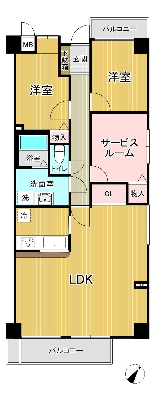 2LDK+S apartment in Owariasahi, Aichi - Photo 1