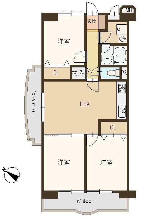 3LDK apartment in Higashiosaka, Osaka - Photo 1