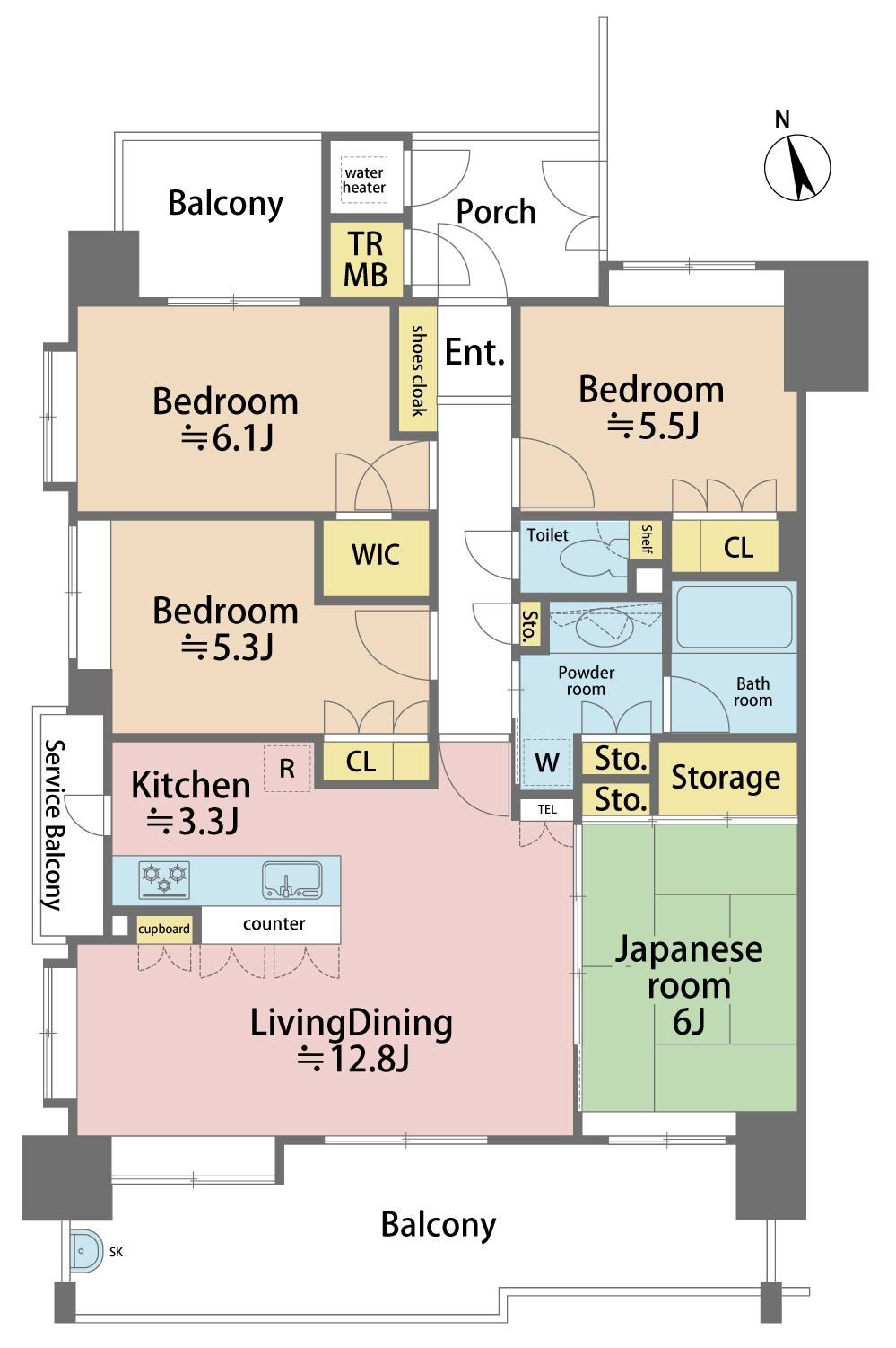 4LDK apartment in Minami Ward, Hiroshima - Photo 1