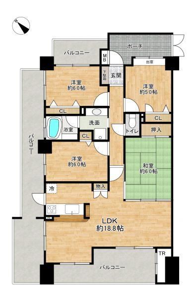 4LDK apartment in Higashi Ward, Fukuoka - Photo 1