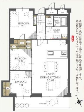 3LDK apartment in Tarumi Ward, Kobe, Hyogo - Photo 1