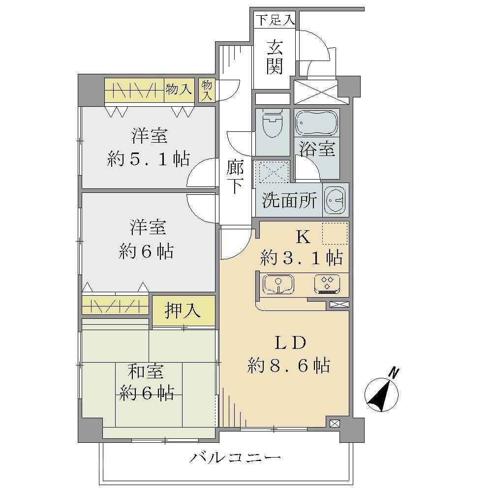 3LDK apartment in Nishi Ward, Niigata - Photo 1