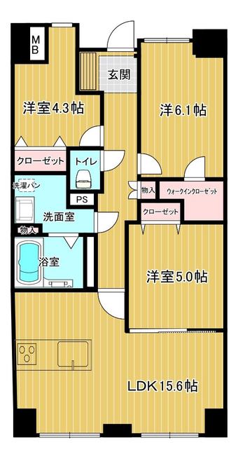 3LDK apartment in Sunto District