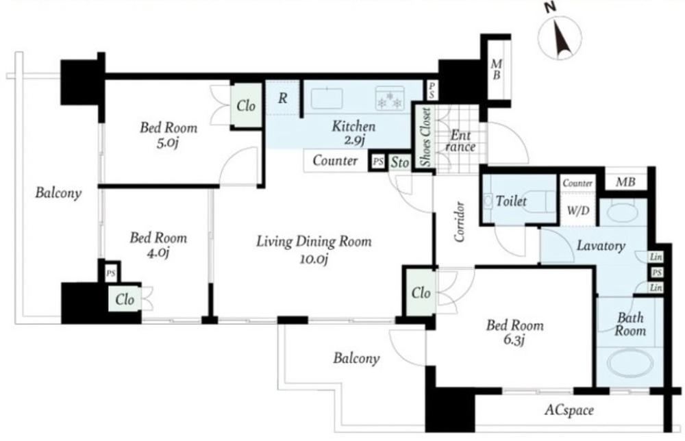 3LDK apartment in Minato Ward, Tokyo - Photo 1