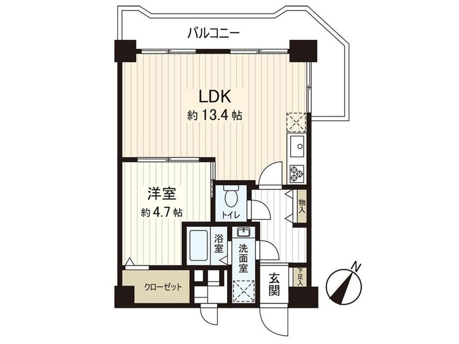1LDK apartment in Nishi Ward, Osaka - Photo 1