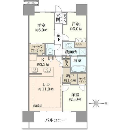 3LDK apartment in Urawa Ward, Saitama - Photo 1