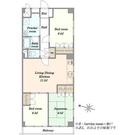 3LDK apartment in Setagaya Ward, Tokyo - Photo 1