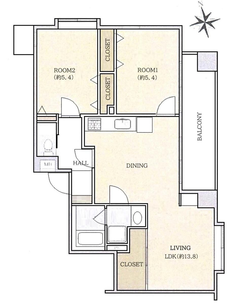 2LDK apartment in Yamato, Kanagawa - Photo 1