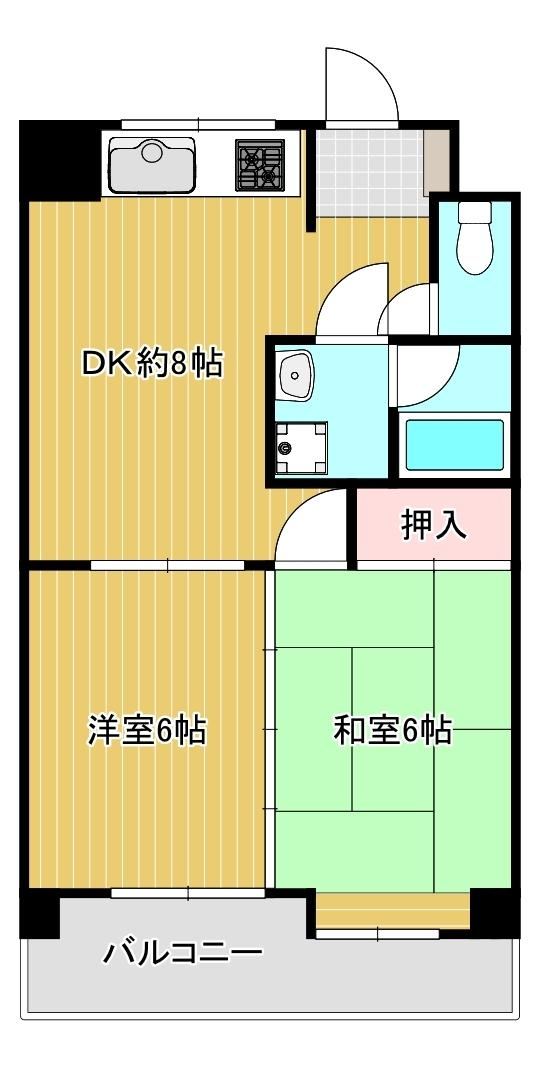 2DK apartment in Kokuraminami Ward, Kitakyushu, Fukuoka - Photo 1