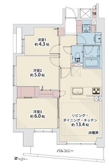 3LDK apartment in Nakahara Ward, Kawasaki, Kanagawa - Photo 1