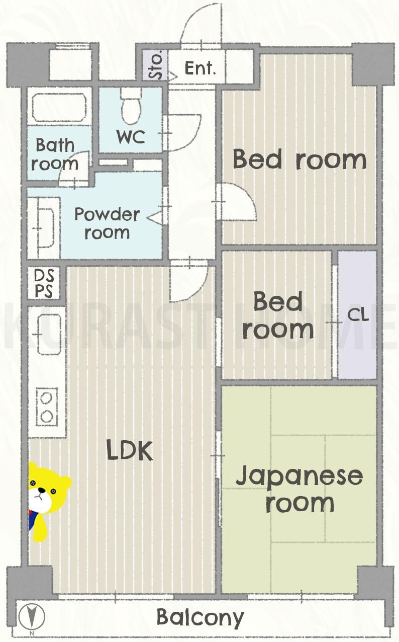 3LDK apartment in Ukyo Ward, Kyoto - Photo 1